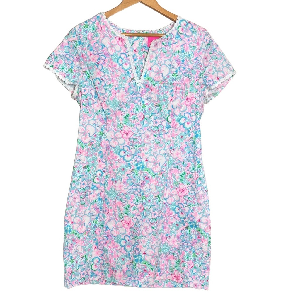 Lilly Pulitzer Braylin Stretch Shift Dress sz 12 in Love Bug